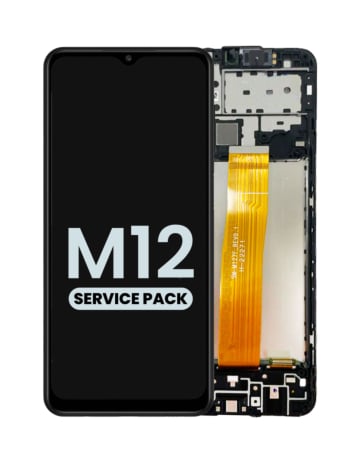 LCD Assembly with Frame for Galaxy M12 (M127 / 2021) (Service Pack)