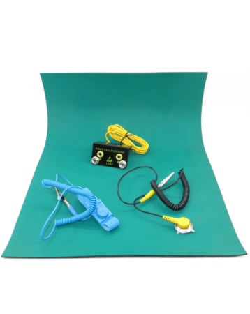 30x40cm Green Desktop Anti Static ESD Grounding Mat + Cord + Wrist Strap + Ground (Only Ground Shipping)