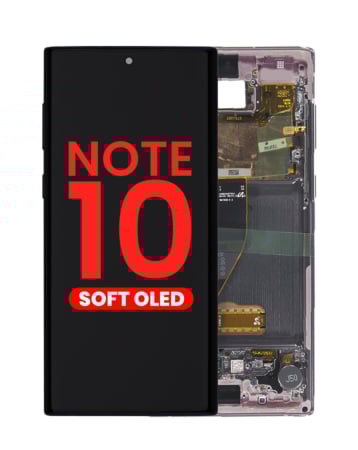 Purchase the OLED Assembly with Frame for Galaxy Note 10 N970 in Aura Pink, Aftermarket OLED.