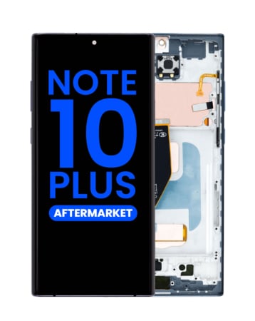 Order the LCD Assembly with Frame for Galaxy Note 10 Plus N975, without Fingerprint Sensor, in Black, Aftermarket Incell.