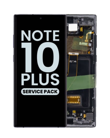 Stock up on the OLED Assembly with Frame for Galaxy Note 10 Plus N975 in Aura Black, Service Pack.