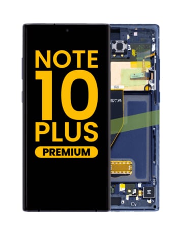 Stock up on the OLED Assembly with Frame for Galaxy Note 10 Plus N975 in Aura Blue, Premium.