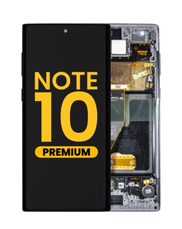 Stock up on the OLED Assembly with Frame for Galaxy Note 10 N970 in Aura Black, Premium.