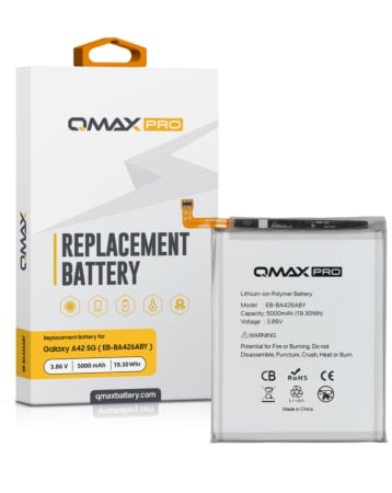 QMAX Pro Replacement Battery for Galaxy A32 5G (A326) / A42 5G (A426) / A72 (A725) / A72 5G (A726) (5000 mAh) (EB-BA426ABY) (Only Ground Shipping)