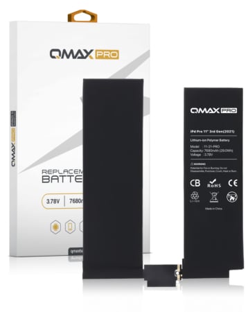 QMAX Replacement Battery for iPad Pro 11 (3rd Gen / 2021) (7680 mAh) (Only Ground Shipping)