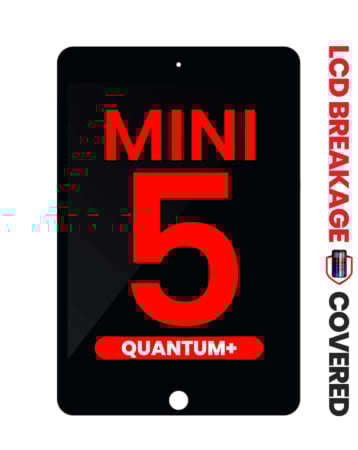Quantum+ iPad Mini 5 LCD Assembly (BLACK) (Sleep / Wake Sensor Flex Pre-Installed) (Exclusive LCD Brakage Warranty)
