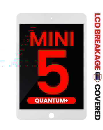 Quantum+ iPad Mini 5 LCD Assembly (WHITE) (Sleep / Wake Sensor Flex Pre-Installed) (Exclusive LCD Brakage Warranty)