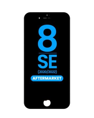 Shop the black LCD assembly with steel plate for iPhone 8, SE 2020, and SE 2022 – aftermarket QV6.