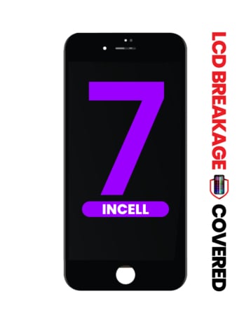 LCD Assembly with Steel Plate for iPhone 7 (Black) (Aftermarket Incell / QV7) (Exclusive LCD Breakage)