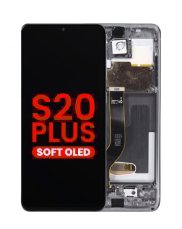 Grab wholesale deals on the OLED Assembly with Frame for Galaxy S20 Plus 5G G985 and G986 in Cosmic Gray, Aftermarket OLED.