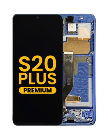 Shop the OLED Assembly with Frame for Galaxy S20 Plus 5G G985 and G986 in Aura Blue, Premium.