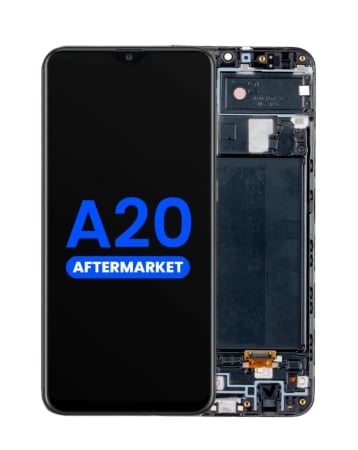 Purchase the LCD Assembly with Frame for Galaxy A20 A205F 2019 Aftermarket Incell.
