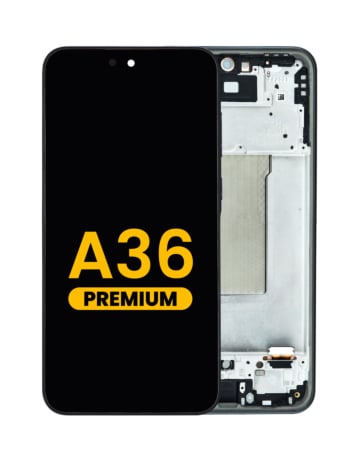 Purchase the OLED Assembly with Frame for Galaxy A36 A366 2025 in black, Premium.