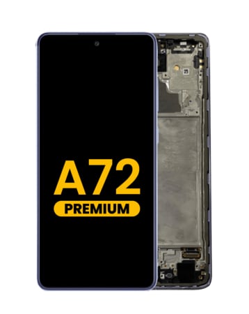 Grab wholesale deals on the premium Awesome Violet OLED assembly with frame for the Galaxy A72 2021 model A725.