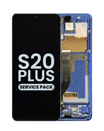 Shop the OLED Assembly with Frame for Galaxy S20 Plus G985 and G986 in Aura Blue, Service Pack.