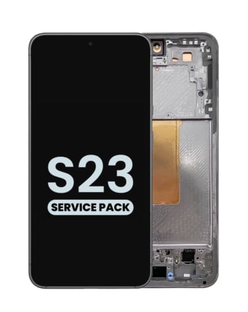 Order the OLED assembly with frame for Galaxy S23 S911 in phantom black. Service pack.