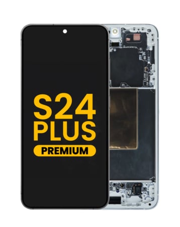 Buy the OLED Assembly with Frame for Galaxy S24 Plus S926 in marble gray, premium edition.
