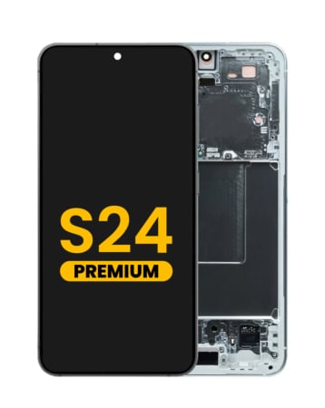 Purchase the OLED Assembly with Frame for Galaxy S24 S921 in marble gray, premium edition.
