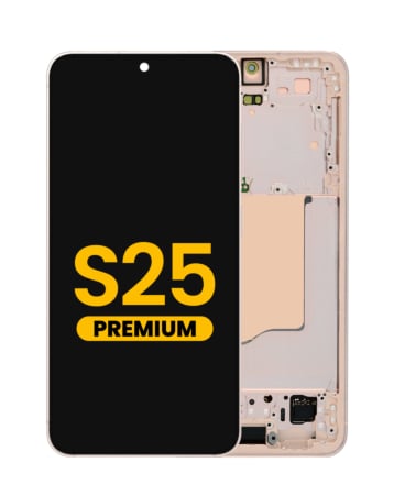 Grab the wholesale deals on the OLED Assembly with frame for Galaxy S25, model S931, in pinkgold, premium quality.