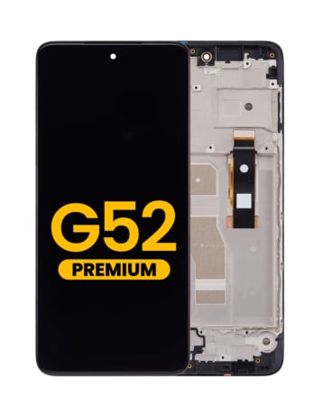 OLED Assembly with Frame for Motorola Moto G52 (XT2221-1 / 2022) (Premium)