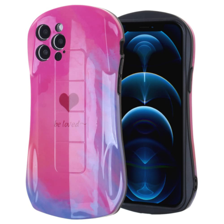 Be Loved Heart Pattern Silicone Case - Style 2 for iPhone 12 (Only Ground Shipping)