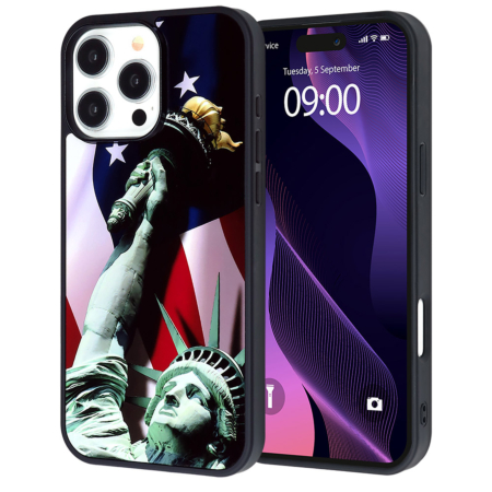 Printing Aluminum Plate Case - Statue of Liberty for iPhone 16 Pro (Only Ground Shipping)