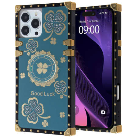 Acrylic Mirror Shiny Scratchproof Luxury Case - TEAL for iPhone 16 Pro / 17 (Only Ground Shipping)