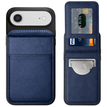 Leather Wallet Case with Kickstand - BLUE for iPhone Air (Only Ground Shipping)
