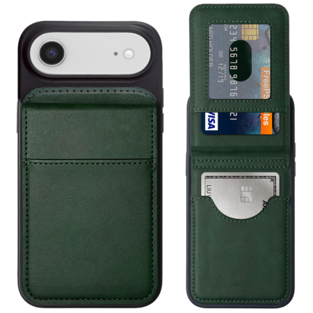 Leather Wallet Case with Kickstand - GREEN for iPhone Air (Only Ground Shipping)