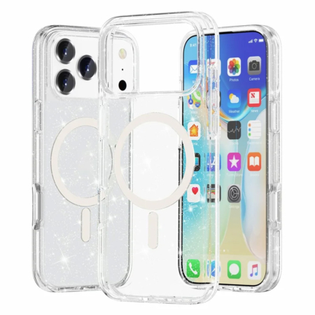 Ultra Glossy Protector Case with Magsafe - GLITTER CLEAR for iPhone 17 Pro (Only Ground Shipping)