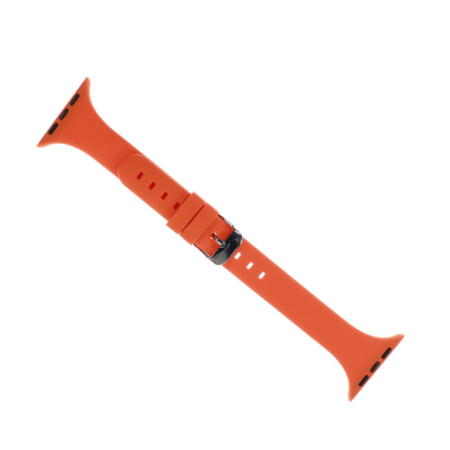 iWatch (38/40/41mm) Silicone Strap Band with Clasp - ORANGE (Only Ground Shipping)