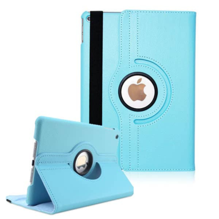 360 Degree Rotating Swivel Stand Case - LIGHT BLUE for iPad Mini 1 / 2 / 3 (Only Ground Shipping)
