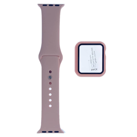 iWatch 42mm Silicone Soft Band & Bumper Case with Tempered Glass - 3 (Only Ground Shipping)