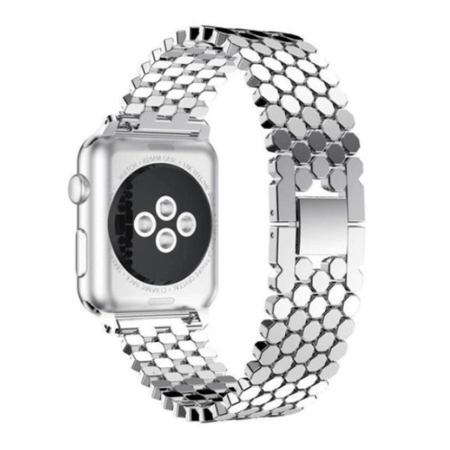 iWatch (38/40/41mm) Metal Stainless Steel Strap - SILVER (Only Ground Shipping)