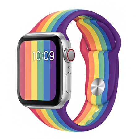 iWatch (38/40/41mm) Rainbow Silicone Band - 1 (Only Ground Shipping)