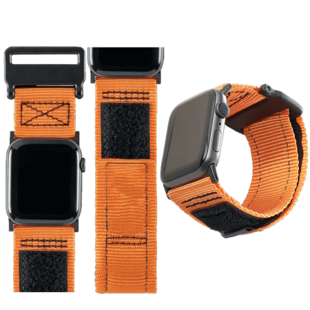 iWatch (38/40/41mm) New Oxford Woven Active Watch Band - ORANGE (Only Ground Shipping)