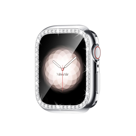 iWatch 46mm Stone PC Bumper Case with Tempered Glass - SILVER (Only Ground Shipping)