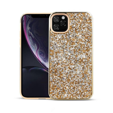 Bling Diamond Dual Layer Protection Case - GOLD for iPhone 12 Mini (Only Ground Shipping)