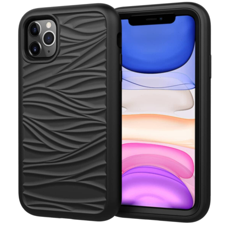 New Design Shockproof Tough Case - BLACK for iPhone 12 Pro Max (Only Ground Shipping)