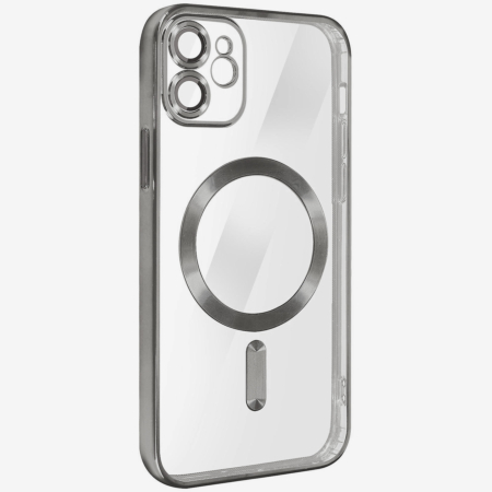 Shiny Wireless Charging Clear Case - SILVER for iPhone 11 (Only Ground Shipping)