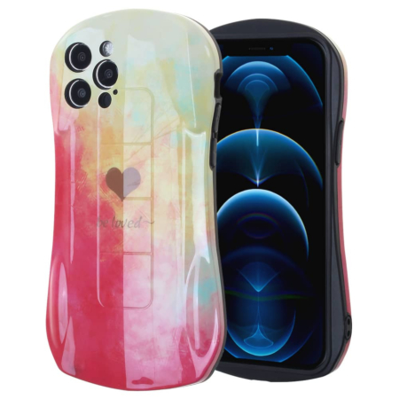 Be Loved Heart Pattern Silicone Case - Style 1 for iPhone 12 Pro Max (Only Ground Shipping)