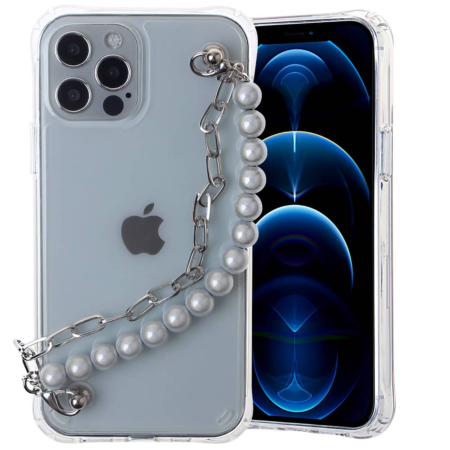 Fashion Pearl Bracelet Clear - C21 for iPhone 12 Pro Max (Only Ground Shipping)