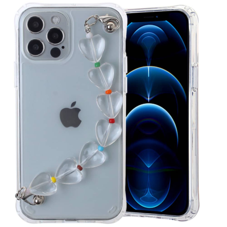 Fashion Pearl Bracelet Clear - C23 for iPhone 12 Pro Max (Only Ground Shipping)