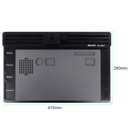 RELIFE RL-004T Microscope Base Aluminum Alloy Sliding Platform (BLACK) (Only Ground Shipping) (Not Returnable)