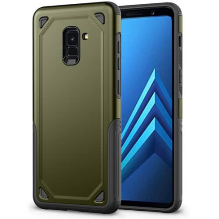 Armor Dual Layer Impact Shockproof Cover-DARK GREEN for Galaxy A8 Plus 2022 (Only Ground Shipping)