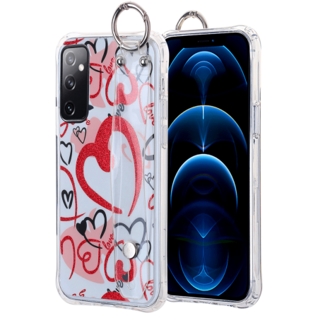 Print Hand Strap Case - Style 9 for Galaxy A82 (Only Ground Shipping)