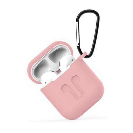 AirPods 1/2 case with Anti - Lost Strap - LIGHT PINK (Only Ground Shipping)