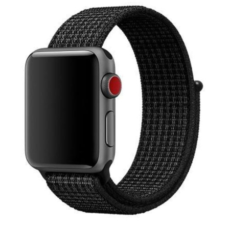 iWatch (42/44/45mm) Nylon Band - BLACK WHITE (Only Ground Shipping)