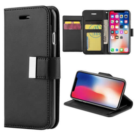 Design Wallet with Extra Pocket Case - BLACK for iPhone 11 Pro Max (Only Ground Shipping)
