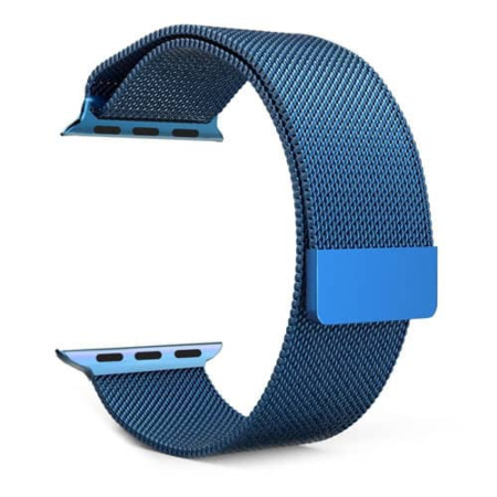 iWatch (38/40/41mm) Milanese Stainless Steel Band - BLUE (Only Ground Shipping)